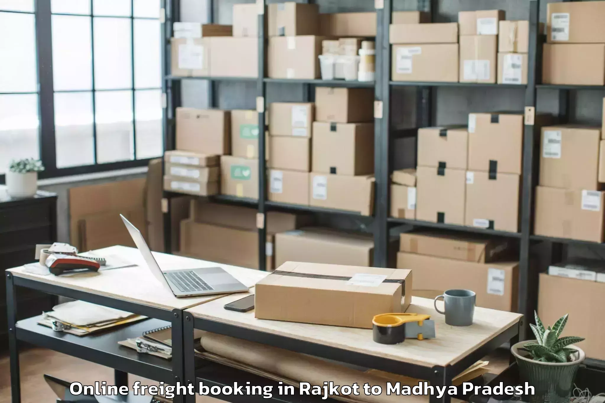 Affordable Rajkot to Seondha Online Freight Booking